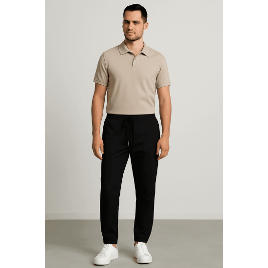 Siyah Bel Lastikli Jogger 3002 Siyah Bel Lastikli Jogger 3002