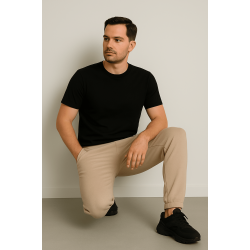 Bej Bel Lastikli Jogger 3003