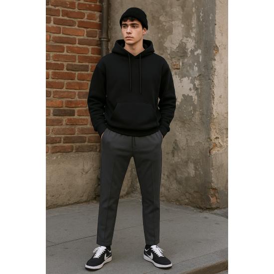 Koyu Gri Bel Lastikli Jogger 3014 Koyu Gri Bel Lastikli Jogger 3014