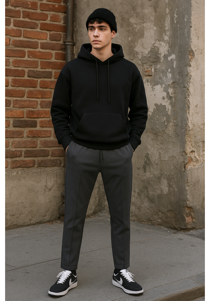 Koyu Gri Bel Lastikli Jogger 3014 Koyu Gri Bel Lastikli Jogger 3014