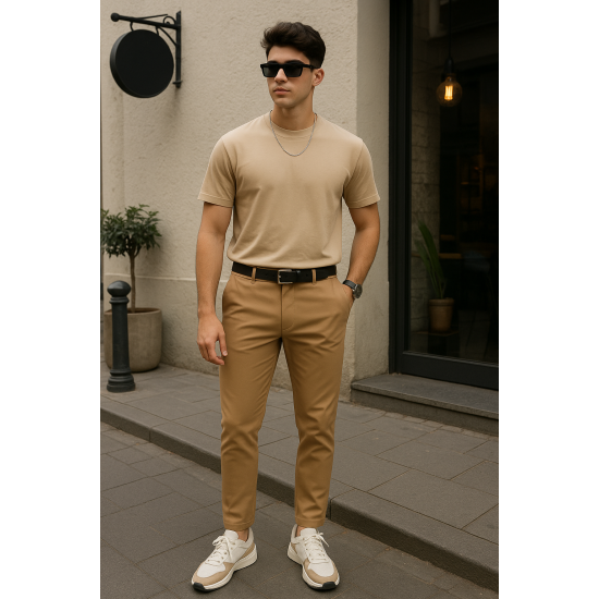 Slim Fit Camel Pantolon 2046 Slim Fit Camel Pantolon 2046