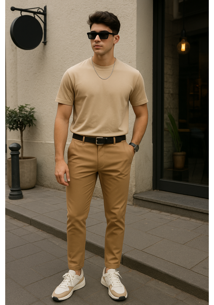 Slim Fit Camel Pantolon 2046 Slim Fit Camel Pantolon 2046