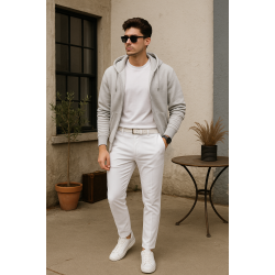 Slim Fit Beyaz Pantolon 2047