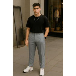 Slim Fit Gri Pantolon 2048
