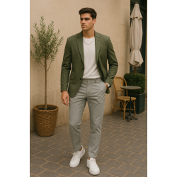 Slim Fit Açık Gri Pantolon 2050