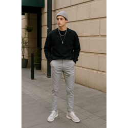 Slim Fit Gri Pantolon 2055