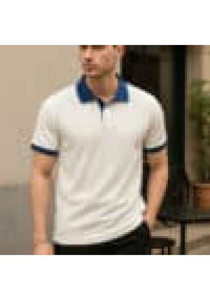Mavi Yakalı Çizgili Örgü Kumaş Polo Yaka Tişört 4014 Mavi Yakalı Çizgili Örgü Kumaş Polo Yaka Tişört 4014