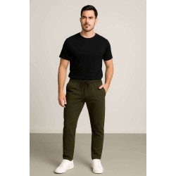 Askeri Yeşil Bel Lastikli Jogger 3004